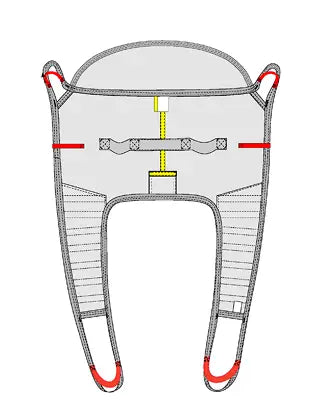 Amputee Sling - Extra Head Support - Universal Patient Lift Sling for Lifts for Home Use - Transfer Safely with Patient Lifter - Compatible with Hoyer Lift - Easy-to-Use