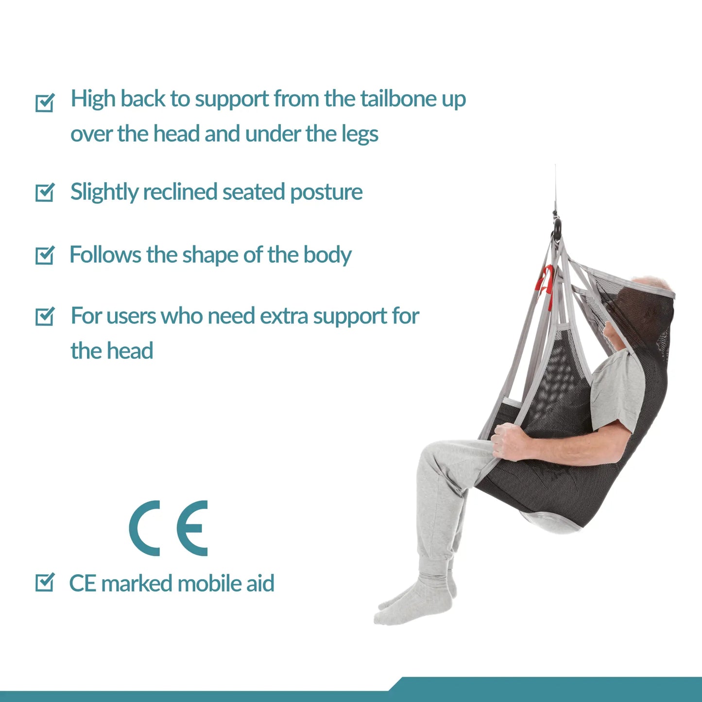 Extra Body Support Sling - Universal Patient Lift Sling for Lifts for Home Use - Transfer Safely with Patient Lifter - Compatible with Hoyer Lift - Easy-to-Use