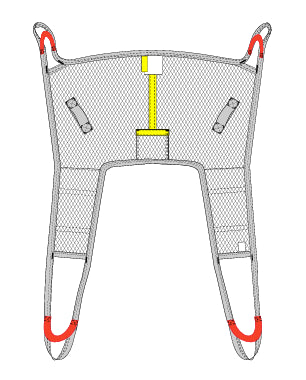 Low Back Sling - Universal Patient Lift Sling for Lifts for Home Use - Transfer Safely with Patient Lifter - Compatible with Hoyer Lift - Easy-to-Use