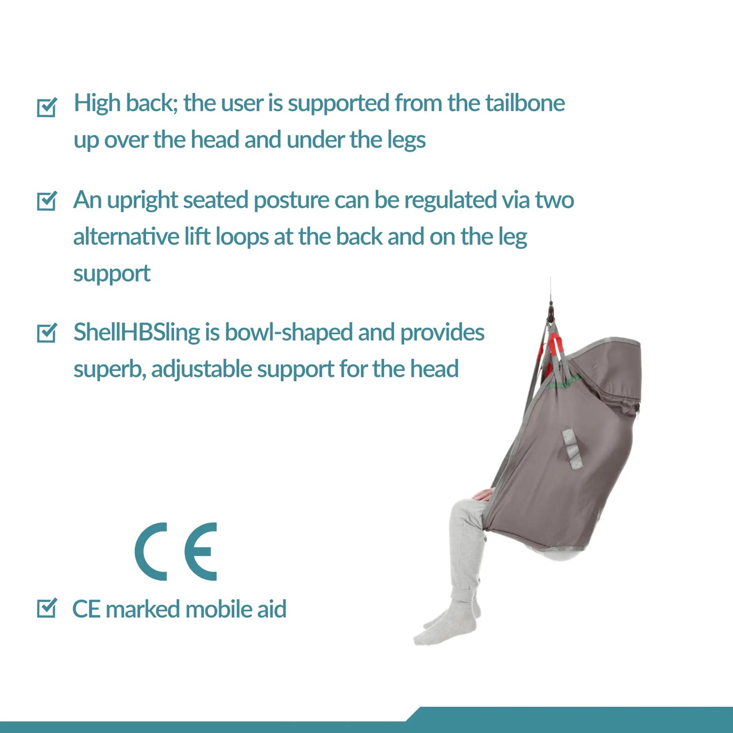 Upright Seated Sling - Universal Patient Lift Sling for Lifts for Home Use - Transfer Safely with Patient Lifter - Compatible with Hoyer Lift - Easy-to-Use