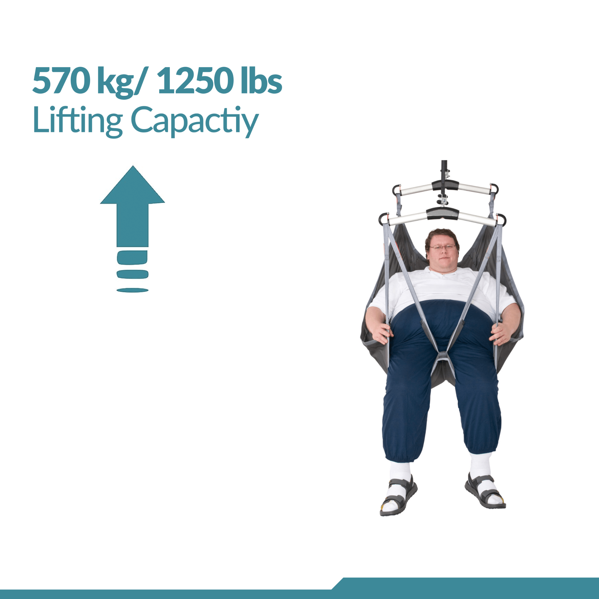 Bariatric Sling for Heavy Users - Universal Patient Lift Sling for Lifts for Home Use - Transfer Safely with Patient Lifter - Compatible with Hoyer Lift - Easy-to-Use