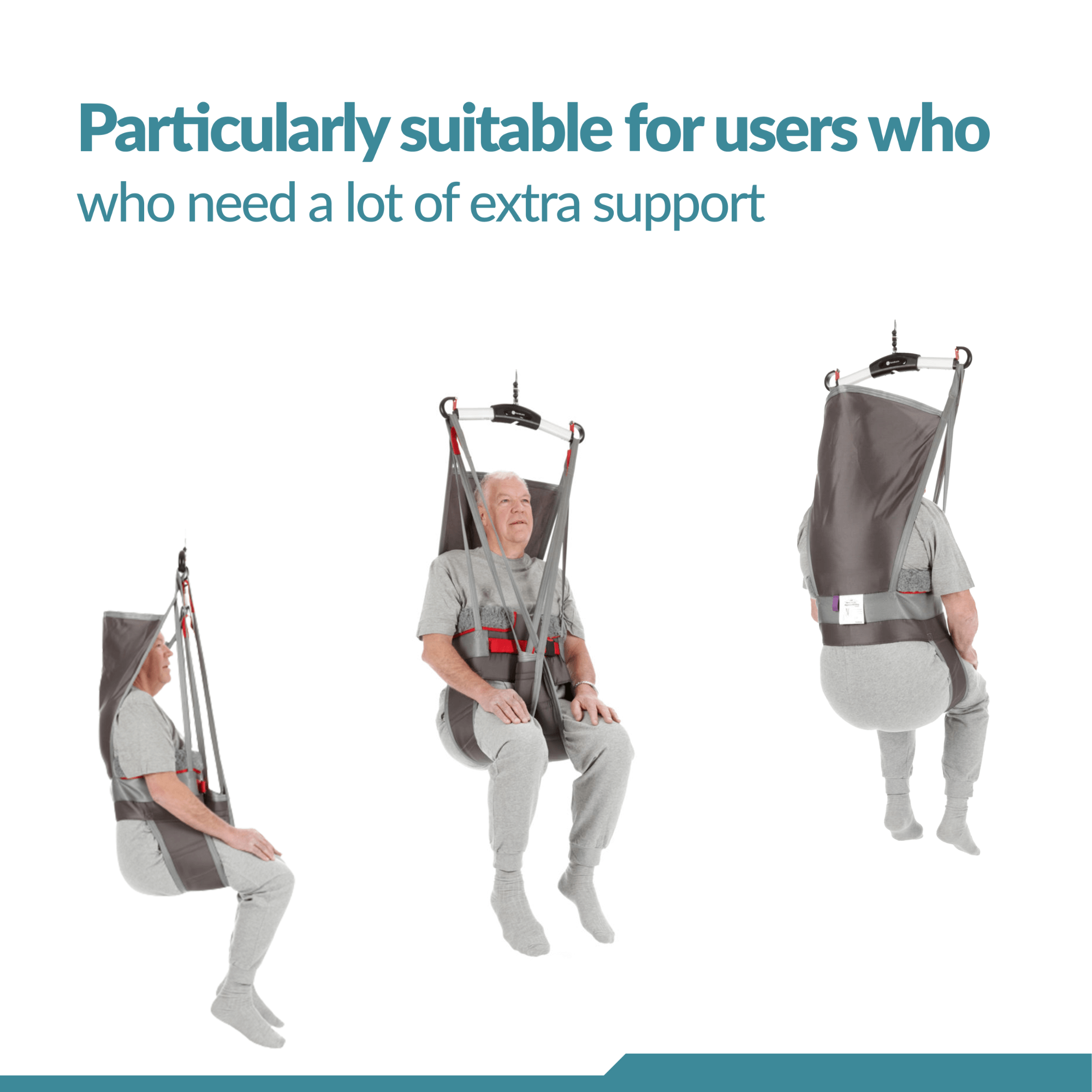 Toileting Sling - Hygiene Extra Head Support - Universal Patient Lift Sling for Lifts for Home Use - Transfer Safely with Patient Lifter - Compatible with Hoyer Lift - Easy-to-Use
