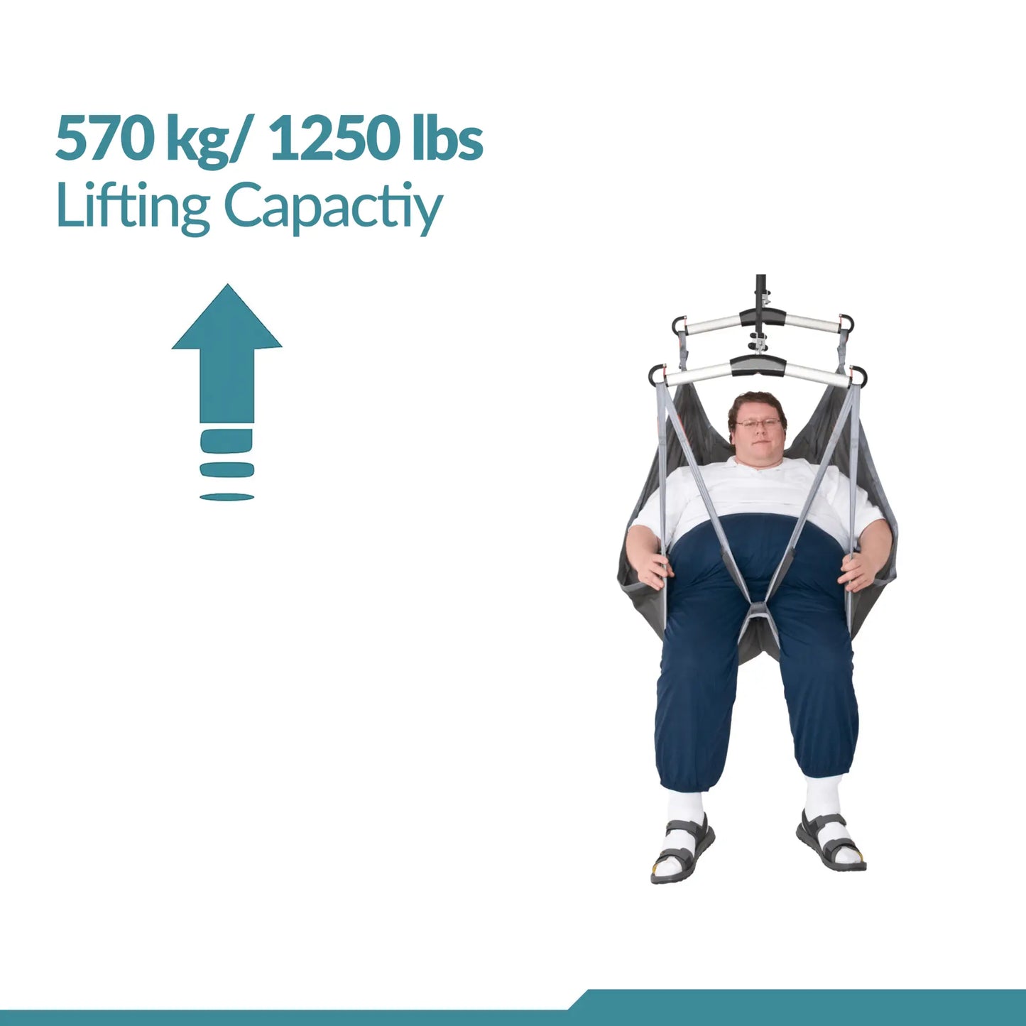 Bariatric Sling for Heavy Users - Universal Patient Lift Sling for Lifts for Home Use - Transfer Safely with Patient Lifter - Compatible with Hoyer Lift - Easy-to-Use