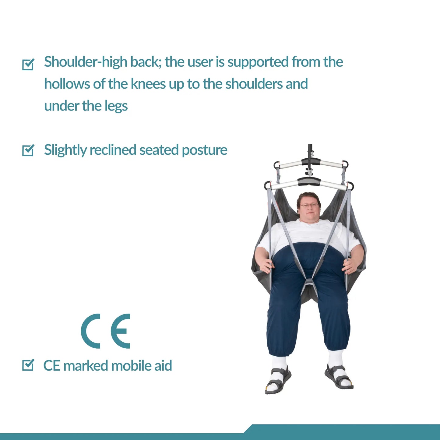 Bariatric Sling for Heavy Users - Universal Patient Lift Sling for Lifts for Home Use - Transfer Safely with Patient Lifter - Compatible with Hoyer Lift - Easy-to-Use