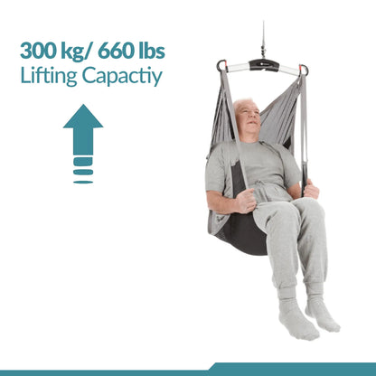 Standard Sling - Extra Head Support - Universal Patient Lift Sling for Lifts for Home Use - Transfer Safely with Patient Lifter - Compatible with Hoyer Lift - Easy-to-Use