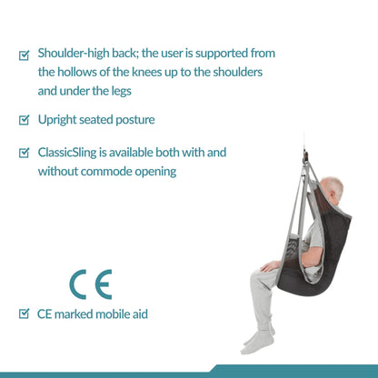Standard Sling - Universal Patient Lift Sling for Lifts for Home Use - Transfer Safely with Patient Lifter - Compatible with Hoyer Lift - Easy-to-Use