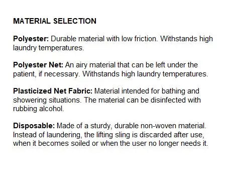 Standard Sling - Universal Patient Lift Sling for Lifts for Home Use - Transfer Safely with Patient Lifter - Compatible with Hoyer Lift - Easy-to-Use