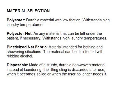 Standard Sling - Universal Patient Lift Sling for Lifts for Home Use - Transfer Safely with Patient Lifter - Compatible with Hoyer Lift - Easy-to-Use